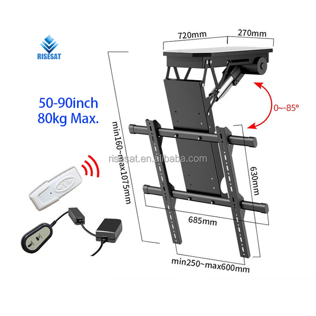 Motorized Automatic Flip Ceiling TV Lift RISESAT RS-TV5