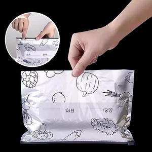 Versbewaar Zakjes Met Ritssluiting Smart Label Vriezer Snack Vleesfolie Zakje Unieke Aluminium Ritssluiting Bevroren Zak Voor Voedselverpakkingen - Product Image 1