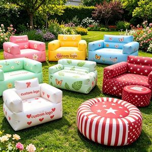 Sofá Inflable Personalizado con Impresión Digital, Sofá de Aire de TPU para Stand de Exhibición, Mobiliario para Eventos al Aire Libre, Señalización de Marca - Product Image 1