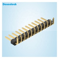 Denentech disesuaikan 2.54mm satu baris sudut kanan DIP Pin konektor Header 2.54mm UNTUK PCB