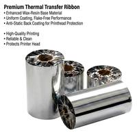 Cinta de Transferencia Térmica Resistente a las Manchas para Seguimiento Industrial, 80 mm x 300 m, Impresora Industrial Universal, Muestra Gratuita