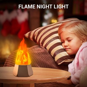 Luz nocturna con forma de llama para Halloween, con 3 modos de destello, carga USB, lámpara decorativa para exteriores, camping, jardín, paisaje, luz navideña - Product Image 5