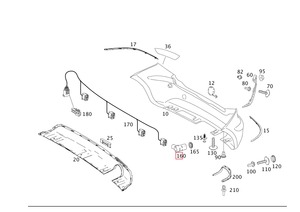 เซ็นเซอร์จอดรถสำหรับ Mercedes-Benz <span class=keywords><strong>C43</strong></span> AMG <span class=keywords><strong>W202</strong></span> / CLK 230 320 Coupe C208 (1997-2001) 2.3L/3.2L/4.3L แก๊ส  ติดตั้งเพิ่มเติม/อัพเกรด OE - Product Image 6