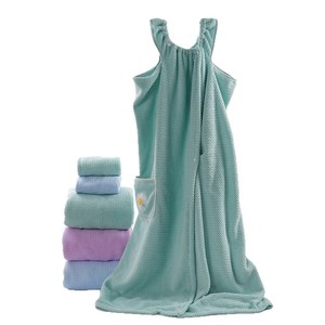 Albornoz de forro polar coral Kim Ryan, talla única para adulto, unisex, de secado rápido, absorbente, sin pelusas, para productos de baño - Product Image 2