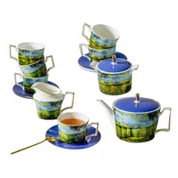 Van Gogh Geschenkdoos Pakket Thee Sets/Bone China Roze Koffie Thee Sets