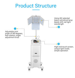 Máquina de Terapia de Luz Roja Bio Corriente Vertical 7 en 1 para el Crecimiento del Cabello y Cuidado Facial con Vibraciones y Masaje - Product Image 3