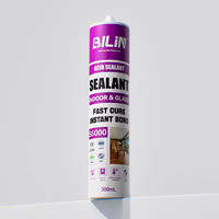 Colle silicone acétique super résistante pour verre, mastic haute performance pour la construction et l'assemblage de grandes plaques de verre