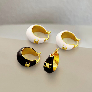 Elegante Ear Cuff in Stile Francese, Minimalista, Effetto Smalto Vintage, Gioielli da Donna alla Moda, per Uso Quotidiano, Regalo Chic - Product Image 1