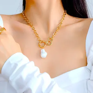 Жемчужное ожерелье с буквой, позолоченное ожерелье с инициальной буквой
