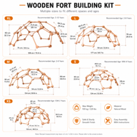 Kit de construction de fort en bois pour l'apprentissage créatif STEM, blocs Montessori, jouet de construction DIY sûr et non toxique, logo personnalisé