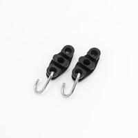 FTTH S Type Drop Cable Clamp ABS Plastic Body Stainless Steel Hook Fiber Optic Anchor Clamp Plastic Anchor for Aerial Install