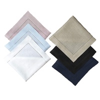 Serviettes en lin pur à 100 %, écologiques, faites à la main, brodées, personnalisables, forme personnalisée, emballage en boîte cadeau pour enfants