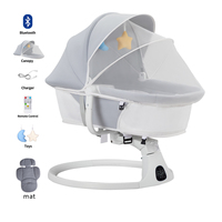 Berceau à bascule électrique pour bébé, berceau automatique pour bébés, nourrissons, berceau à bascule portable avec télécommande