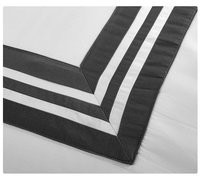 Parures de draps en coton personnalisées, couleurs douces, qualité hôtelière, parures de draps en coton colorées, parures de draps plats avec housse de coussin