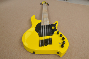 Đàn <span class=keywords><strong>Bass</strong></span> điện <span class=keywords><strong>5</strong></span> dây màu vàng Flyoung bán buôn, mạch hoạt động, chuyên nghiệp, biểu diễn - Product Image 4