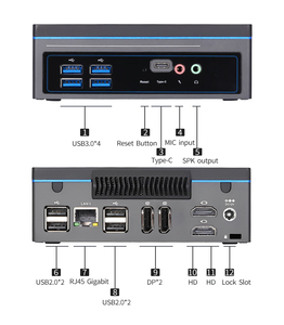Mini PC NUC (Core I5 1145G7) - 2DP 2HD 4K Ultra Multi-écrans, Win11/Linux, Ordinateur de bureau <span class=keywords><strong>compact</strong></span> pour le bureau, la maison et les entreprises - Product Image 6