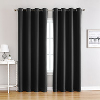 Rideaux occultants Jianju 210g en polyester couleur unie haute précision, style moderne pour salon - En stock, vente en gros, tringle incluse