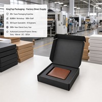 Boîtes rigides personnalisées avec impression, écologiques, biodégradables, pelliculage brillant, ensembles de portefeuilles de luxe pour hommes, cadeaux, bougies en éponge