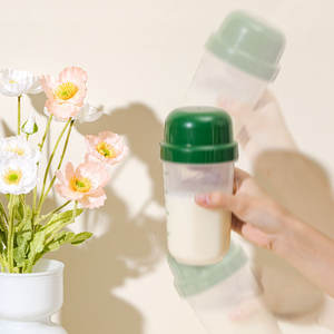Green Portable Plastic <b>Shaker</b> Cup 400Ml With Measurement Markings For Protein Powder And Milkshakes Reusable Fitness <b>Bottle</b> - Product Image 2