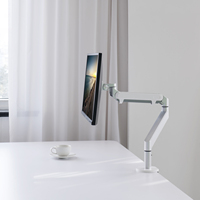 Support de table pivotant à 360 degrés pour écran d'ordinateur portable ou TV, avec bras articulé et ressort à gaz