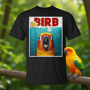 T-shirt parodique Birb Meme Sun Conure Parrot Bird Owner Paws - Product Image 3