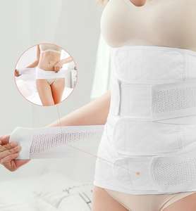 Ceinture de maintien post-partum 2-en-1 en coton <span class=keywords><strong>pur</strong></span> pour le contrôle du ventre et le remodelage corporel, avec bande de compression abdominale et ceinture pelvienne pour la puerpérée - Product Image 2