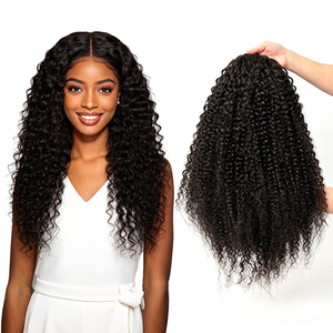 Perruque bandeau Jerry Curly pour femme, cheveux humains brésiliens vierges, sans colle, avec ligne de cheveux naturelle, pour usage quotidien - Product Image 3