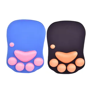 3D niedlichen Mauspad Computer Anime Soft Cat Paw Mauspads Handgelenks tütze Unterstützung Komfort Silikon Memory Foam Gaming Mouse pad Mat