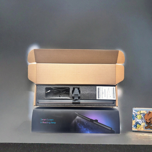 Modern <span class=keywords><strong>RGB</strong></span> Backlit Dual <span class=keywords><strong>Light</strong></span> LED Monitor Barra de Luz Eye-Care Alumínio Computer <span class=keywords><strong>Desk</strong></span> Touch Control Black Metal para Gaming Office - Product Image 2