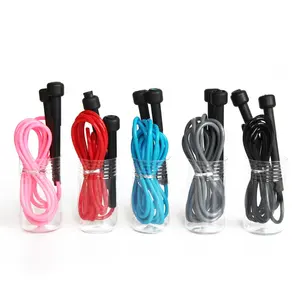 9FT Skipping rope with plastic tube Customized Logo Promotional Fitness Jump Rope children speed rope