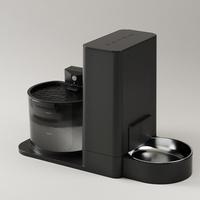 Distributeur automatique intelligent 2-en-1 sans fil en acier inoxydable à chauffage constant pour animaux de compagnie (chats et chiens) – Vente en gros