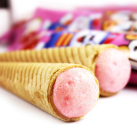 Groothandel Koreaanse Snackkoekjes Exotische Snack 53.4G Ijsvorm Aardbeiensmaak/Chocoladesmaak Koekjes