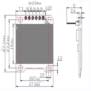 โมดูลจอแสดงผล OLED ขนาด 0.96 นิ้ว หน้าจอแบบอนุกรม SPI 12864 ตาข่าย SSD1306 - Product Image 5