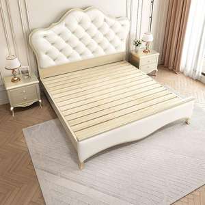 Özelleştirilmiş avrupa tarzı deri prenses yatak ana yatak odası 2 metre <span class=keywords><strong>2.2</strong></span> fransız lüks düğün yatakları lüks Villa çift yataklar - Product Image 2