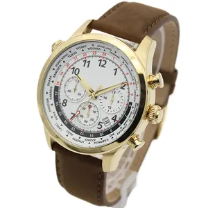 New Casual Sport Chronograph Men's Watches Stainless Steel Wristwatch Quartz Watches Enamel dial