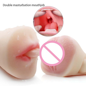 2 In 1 Orale Seksspeeltjes Orale Vagina Mannelijke Masturbator Diepe Keel Zak Kutje Voor Mannen Masturbatie - Product Image 2