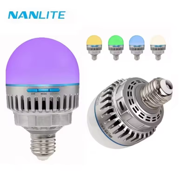 Nanlite PavoBulb 10C Bulb 10W 2700K-7500K RGBWW Night Light Lighting Indoor Studio Restaurant Photography Light Box Switch