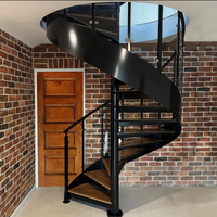Escaliers en spirale extérieurs en acier inoxydable, design moderne et durable, livraison rapide, pour appartements et villas, usage résidentiel