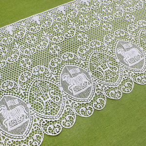 Dentelle décorative soluble en <span class=keywords><strong>soie</strong></span> de lait extra-large de 31 cm de large, motif agneau brodé, pour textile de maison - Product Image 6