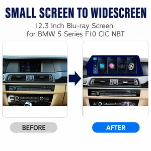 Écran <span class=keywords><strong>Blu</strong></span>-<span class=keywords><strong>ray</strong></span> 12,3 pouces pour BMW Série 5 F10 2011 - 2017 Système Linux CIC NBT CarPlay sans fil Android Auto Lecteur stéréo de voiture - Product Image 2