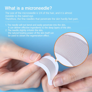 Vente en gros d'usine, étiquette privée, patchs pour les <span class=keywords><strong>yeux</strong></span> à micro-aiguilles, <span class=keywords><strong>acide</strong></span> <span class=keywords><strong>hyaluronique</strong></span>, rides fines, <span class=keywords><strong>yeux</strong></span> gonflés, rides du front, patchs de micro-aiguille - Product Image 4