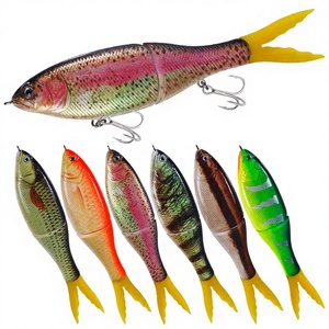 Nouvelle Ligne <span class=keywords><strong>de</strong></span> Pêche Artificielle Multi-Sections en Forme <span class=keywords><strong>de</strong></span> S, à Coulée Lente, 17cm, pour Poissons, avec Queue en Fil Plastique, 2 Sections, pour Bass - Product Image 1