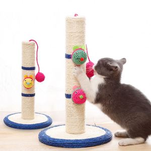 Hot Selling Grass Knit Cat Nail Trimmer Scratcher Cat <b>Scratch</b> <b>Post</b> Cat Playing <b>Post</b> - Product Image 2