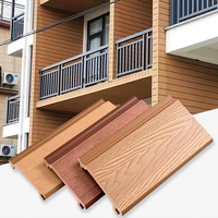 Revêtement mural extérieur, panneaux et planches de bardage décoratifs, bardage en bois composite 3D, panneau de façade en WPC pour l'extérieur