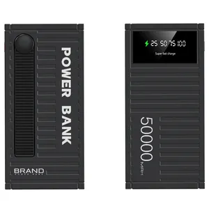 Powerbank portabel 50000mah, Bank daya kapasitas tinggi, Bank daya pengisian cepat Output 4 USB, stasiun daya 50000mAh