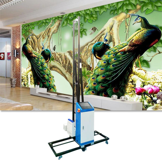 Wall Printing Machine for Sale 3D Wall Mounted Printer, Straight Inkjet Printers 55 Provided Wallpaper Printer Automatic UV Ink