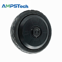 Moteur de roue à moyeu sans balais à arbre unique AMPSTech 48VDC 10 pouces 30Nm IP67 étanche, roue de charge 500KG