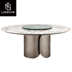 Stile contemporaneo in marmo Top <span class=keywords><strong>sala</strong></span> <span class=keywords><strong>da</strong></span> <span class=keywords><strong>pranzo</strong></span> mobili <span class=keywords><strong>rotondo</strong></span> <span class=keywords><strong>tavolo</strong></span> rotante <span class=keywords><strong>con</strong></span> Lazy Susan - Product Image 1