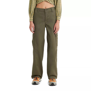 Pantaloni da lavoro larghi Casual larghi larghi a gamba tesa <span class=keywords><strong>verdi</strong></span> larghi da <span class=keywords><strong>donna</strong></span> - Product Image 1