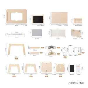 Juego de escritorio y silla de pizarra y escritura multifuncional para niños para dormitorio, sala de estar, uso escolar - Product Image 6